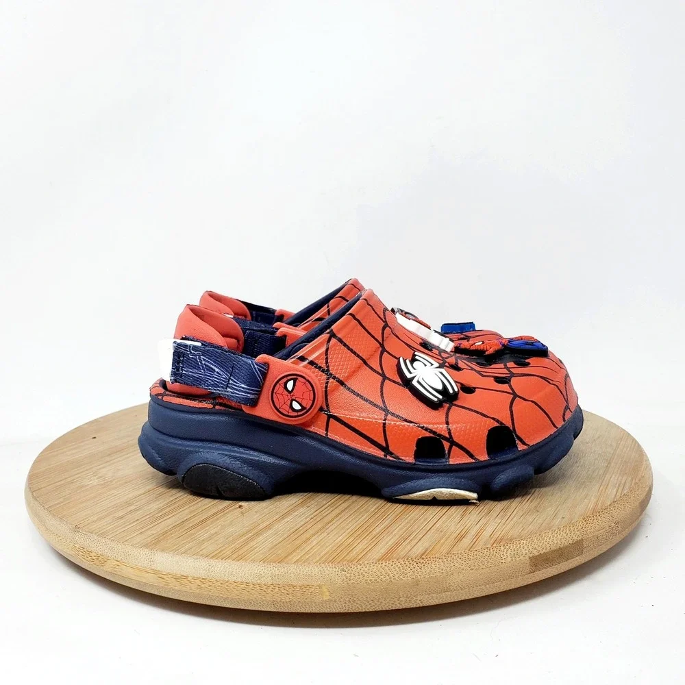 Crocs Spiderman Sandals Kids 8 Red Blue Marvel All Terrain Clog Boys Girls Shoes